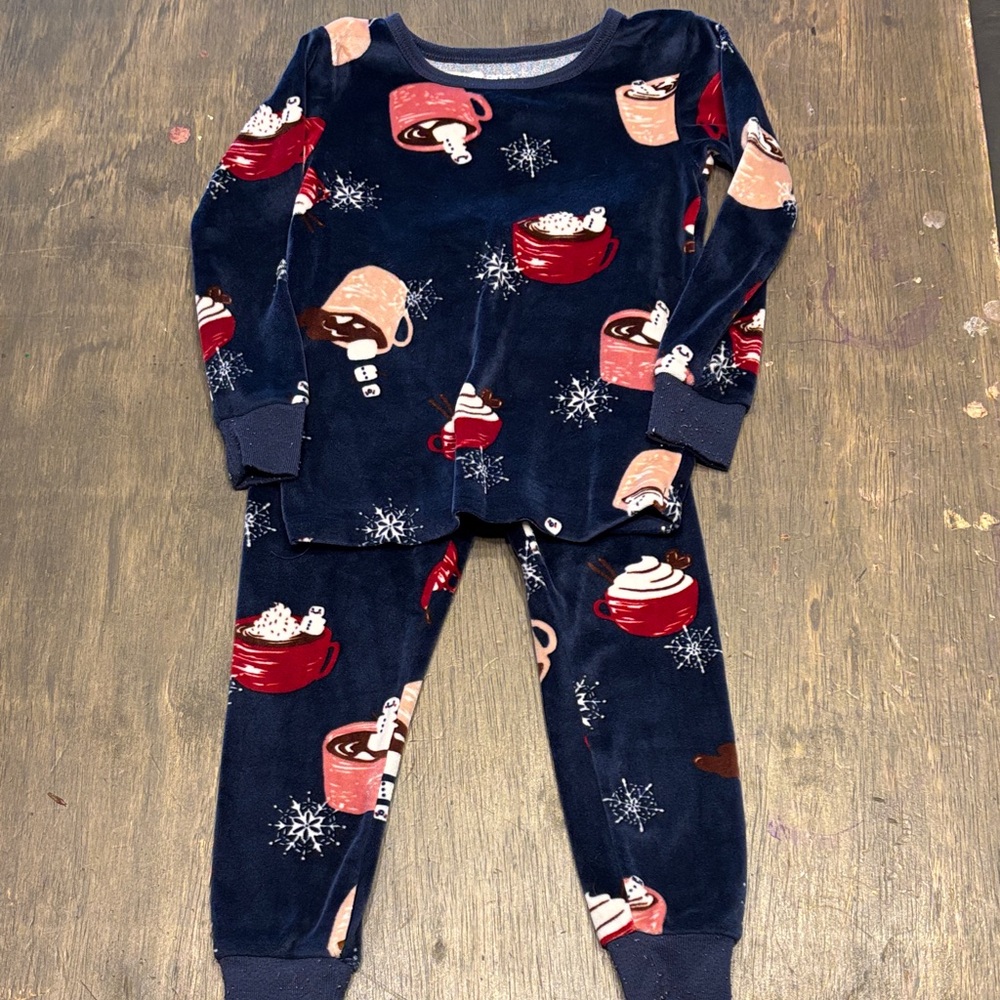 Carter's Navy Blue Hot Cocoa Pajama Set